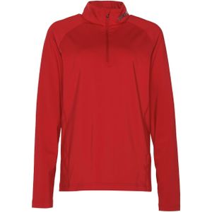 Airforce Heren trui rood (Maat: S) - Effen - Halslijn: Opstaande kraag met rits,