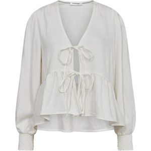 Co'Couture Blouse wit (Maat: S) - Effen - Halslijn: V-hals,