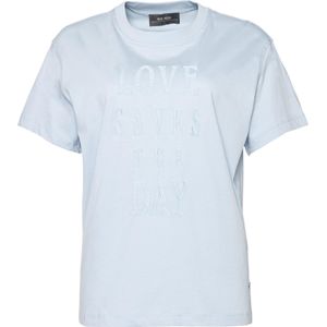 Mos Mosh T-shirt blauw (Maat: M) - Tekst - Halslijn: Ronde hals,