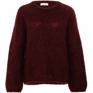 In Shape Trui bordeaux (Maat: S-M) - Effen - Halslijn: Ronde hals,