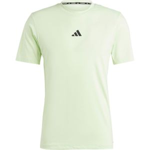 Adidas T-shirt groen (Maat: M) - Effen - Halslijn: Ronde hals,