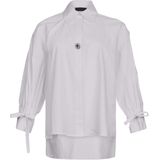 Liu Jo Dames blouse wit (Maat: 40) - Effen - Halslijn: Polokraag,