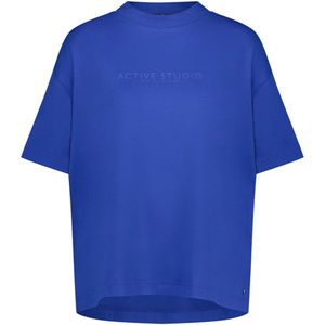 Studio Anneloes T-shirt blauw (Maat: M) - Effen - Halslijn: Ronde hals,