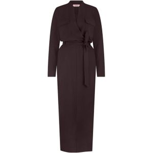 Studio Anneloes Dames jurk bruin (Maat: XS) - Effen - Halslijn: V-hals,