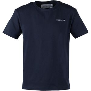 Ambique Jongens t-shirt blauw (Maat: 176) - Effen - Halslijn: Ronde hals,