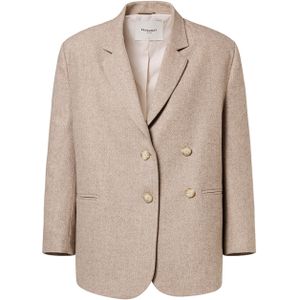 Beaumont - Alicia - Blazer - Chinchilla - Boyfriend Fit - Gemêleerde Visgraatkwaliteit