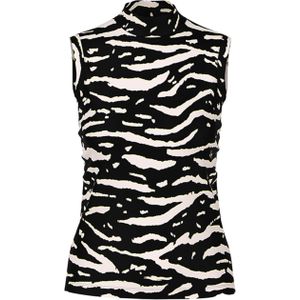 Marc Cain Sports Dames top zwart (Maat: 38) - Halslijn: Opstaande kraag,