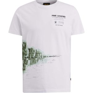 PME Legend T-shirt wit (Maat: 3XL) - Tekst - Halslijn: Ronde hals,