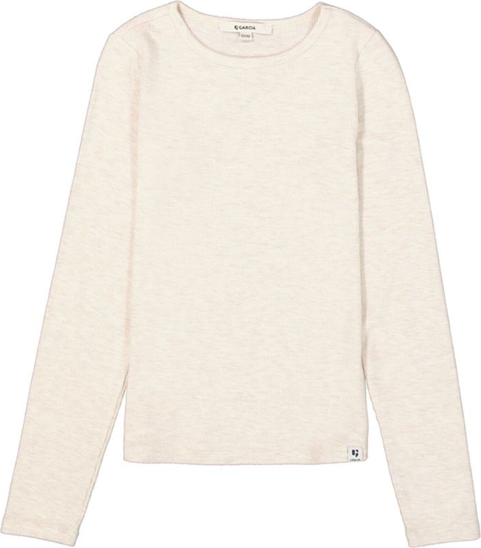 GARCIA - Longsleeve - Wit - Effen T-shirt - Lange Mouw