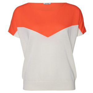 Kyra Trui oranje (Maat: XL) - Colorblocking - Halslijn: Ronde hals,