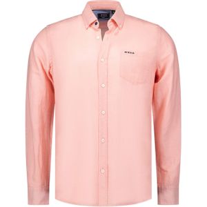 New Zealand Auckland Overhemd lange mouw roze (Maat: L) - Effen