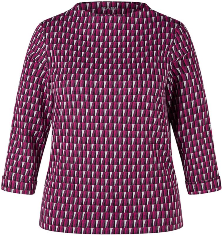 Rabe Dames longsleeve paars (Maat: 38) - Halslijn: Boothals,