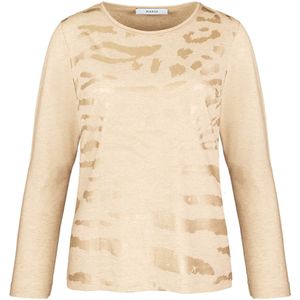 Bianca Longsleeve bruin (Maat: 36) - Animal - Halslijn: Ronde hals,