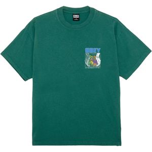 Obey T-shirt groen (Maat: S) - Fotoprint - Halslijn: Ronde hals,
