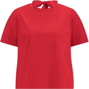 Studio Anneloes T-shirt rood (Maat: 2XL) - Effen - Halslijn: Ronde hals,
