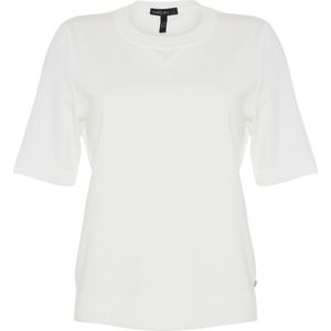Marc Cain Essentials Trui ecru (Maat: 44) - Effen - Halslijn: Ronde hals,