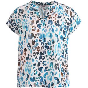 Enjoy Blouse blauw (Maat: M) - Halslijn: V-hals,