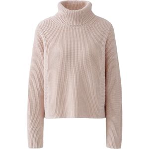 OUI Dames trui roze (Maat: 42) - Effen - Halslijn: Col,