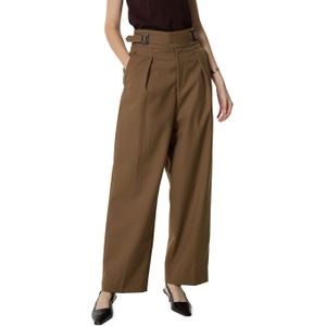 Berenice Pantalon bruin (Maat: 38) - Effen