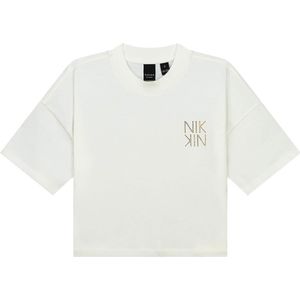 NIK & NIK T-Shirt ecru (Maat: 176) - Effen - Halslijn: Ronde hals,