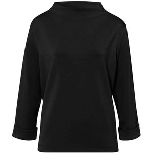 Frank Walder - Trui - Zwart - Effen - Halslijn: Opstaande Kraag