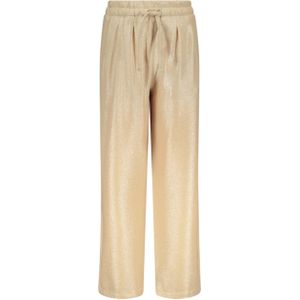 Like Flo Girls metallic crepe wide leg broek beige (Maat: 152)