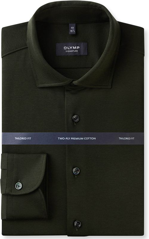 OLYMP SIGNATURE Overhemd, tailored fit, SIGNATURE Kent, Grijsgroen