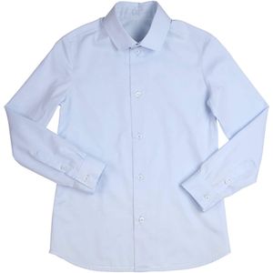 Gymp Overhemd lange mouw blauw (Maat: 164) - Effen