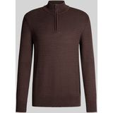 STRELLSON - Adrian - Trui - Donkerbruin - Halve Rits