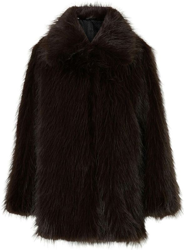 Selected Femme - BREA - Lange Jas - Imitatiebont - Regular Fit