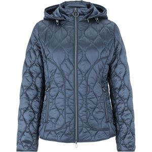 Betty Barclay - Outdoorjas - Blauw - Dames - Leer - Trendy met Afneembare Capuchon