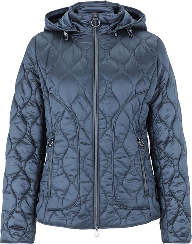 Betty Barclay - Outdoorjas - Blauw - Dames - Leer - Trendy met Afneembare Capuchon