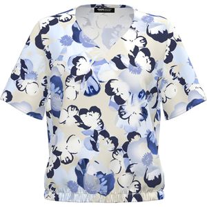 Frank Walder T-shirt blauw (Maat: 44) - Halslijn: V-hals,