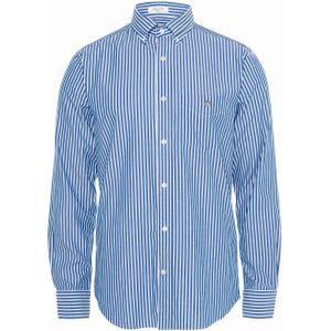 Gant Heren overhemd lange mouw blauw (Maat: 3XL) - Streep