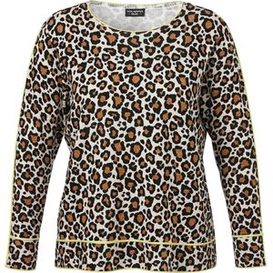 Via Appia Due - Top Lange Mouw - Taupe - Pullover Rundhals