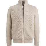 Vanguard Heren vest beige (Maat: S) - Mélange - Halslijn: Opstaande kraag,