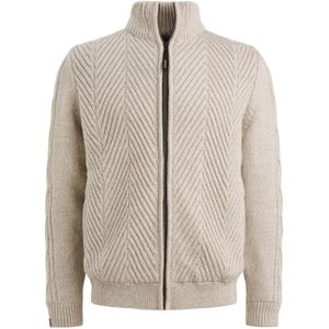 Vanguard Heren vest beige (Maat: S) - Mélange - Halslijn: Opstaande kraag,