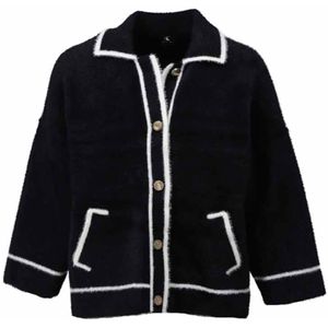 K-Design Dames vest zwart (Maat: XL) - Effen - Halslijn: Polokraag,