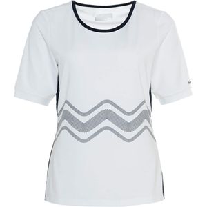 Sjeng T-shirt wit (Maat: M) - Effen - Halslijn: Ronde hals,