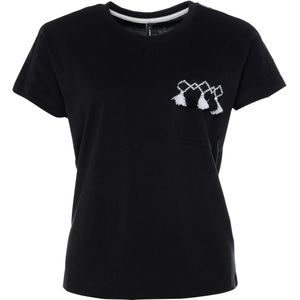 Only T-shirt zwart (Maat: S) - Effen - Halslijn: Ronde hals,