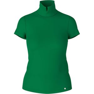 Marc Cain Additions T-shirt groen (Maat: 40) - Effen - Halslijn: Kraag,