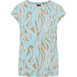 Barbara Lebek T-shirt blauw (Maat: 42) - Halslijn: V-hals,