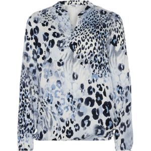 Sommermann Blouse blauw (Maat: 42) - Animal - Halslijn: V-hals,