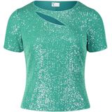 Vera Mont T-shirt groen (Maat: 46) - Halslijn: Ronde hals,