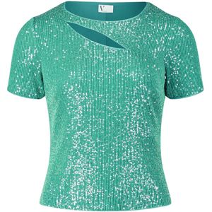 Vera Mont T-shirt groen (Maat: 46) - Halslijn: Ronde hals,