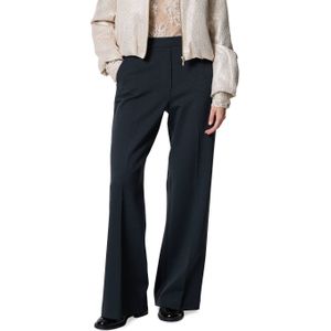 Beaumont - Hope Pants - Broek - Off Black - Lurex - Mid Wide Flare