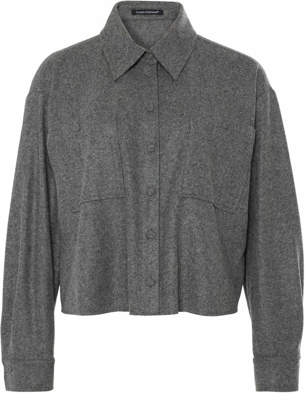Luisa Cerano - Blouse - Grijs - Korte Pasvorm - Wol