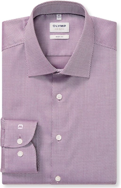 OLYMP Level Five Overhemd, body fit, New York Kent, Aubergine