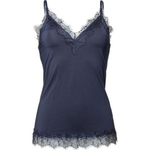 Rosemunde Dames top blauw (Maat: 34) - Kant - Halslijn: V-hals,