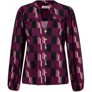 Studio Anneloes Dames blouse paars (Maat: S) - Halslijn: V-hals,